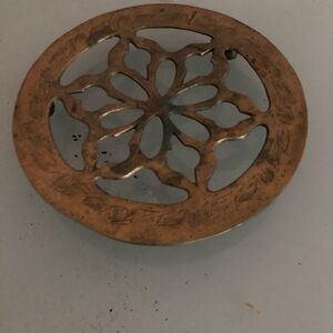 Antique Brass snowflake coaster